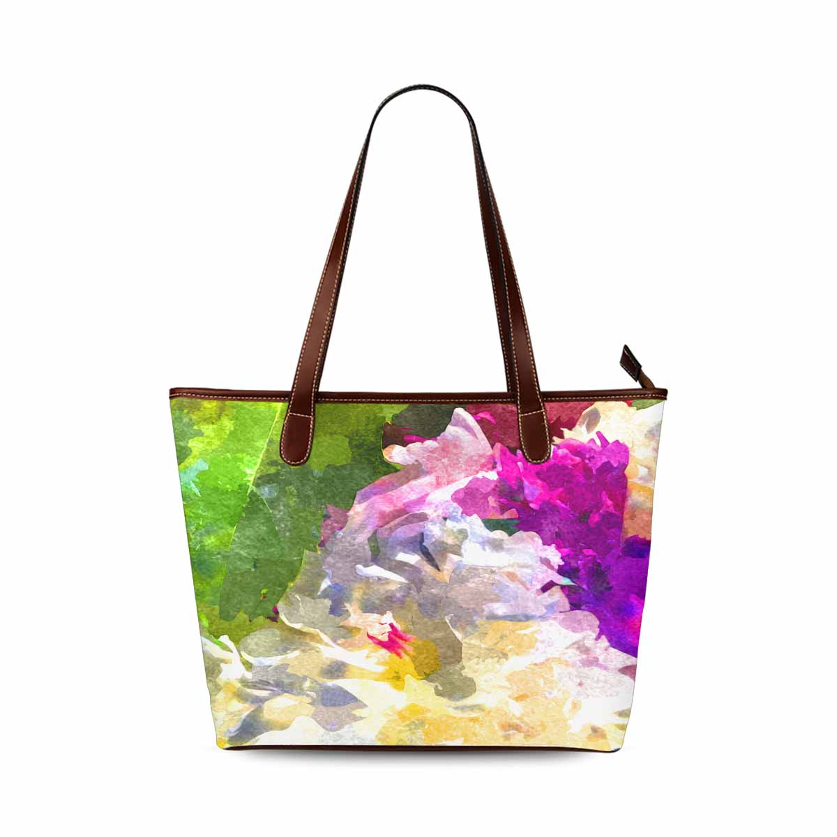 Classic Fabric handbag, watercolor floral, design 82