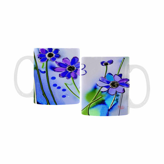 USA made Quality Mug, coffee mug, tea cup, Bright florals, Set 1, Design 151