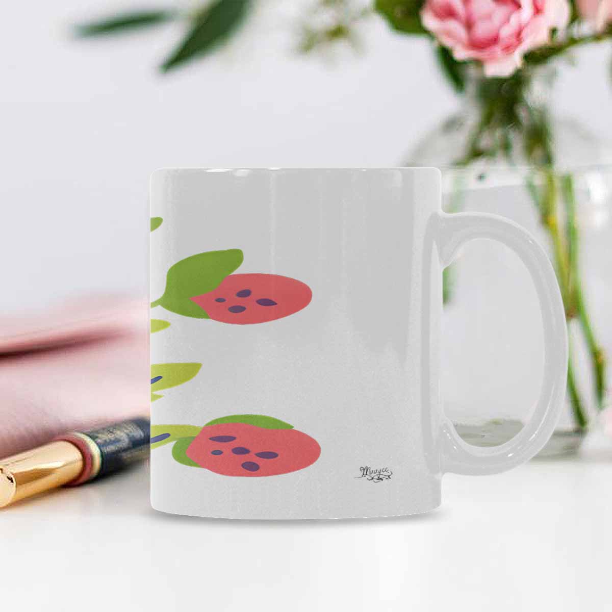 Quality Mug, coffee mug, tea cup, Bright florals, Set 2, design 66