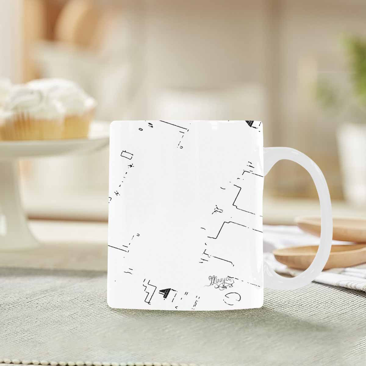 Quality Mug, coffee mug, tea cup, B & W Abstract, Set 1, design 79