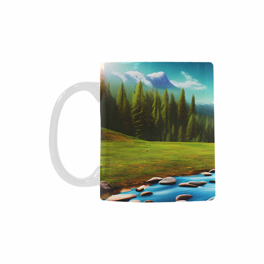 Rivers & Mountains Landscape mugs, set 1 design 8