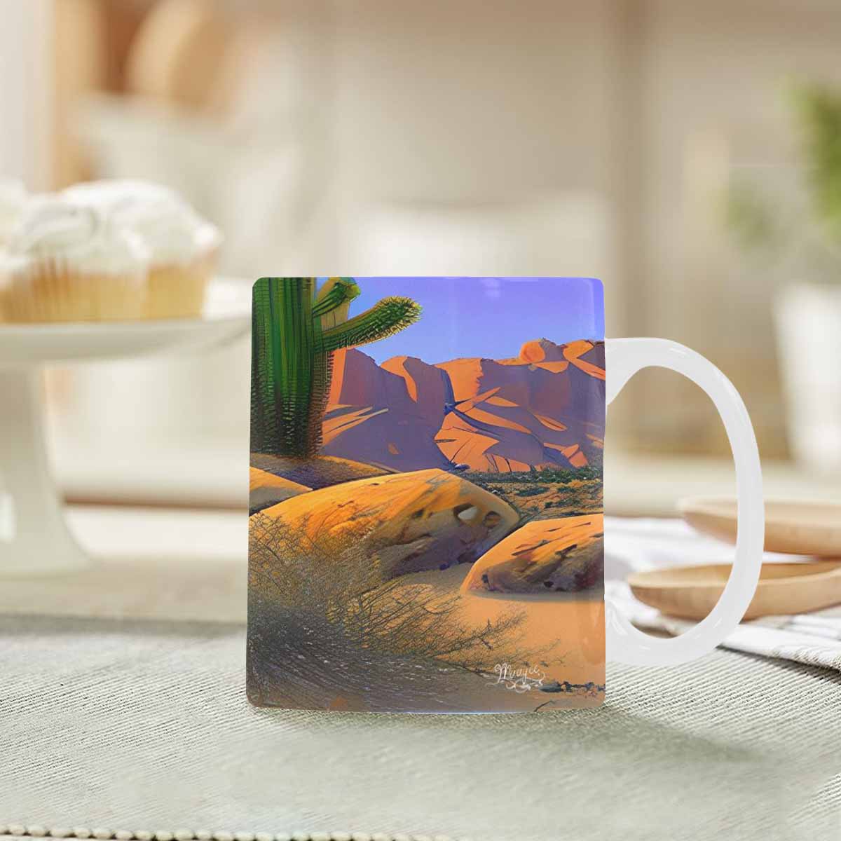 Coffee Mug, tea cup, desert scene, design 12