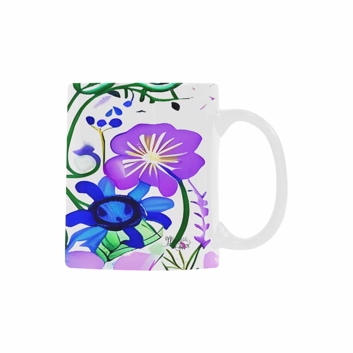 Quality Mug, coffee mug, tea cup, Bright florals, Set 1A, Design 43