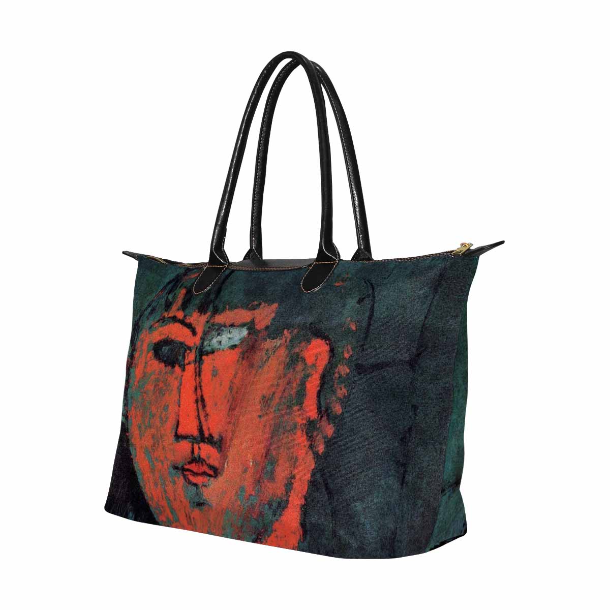 Classic handbag, Modigliani design, choice of 2 colors, Head