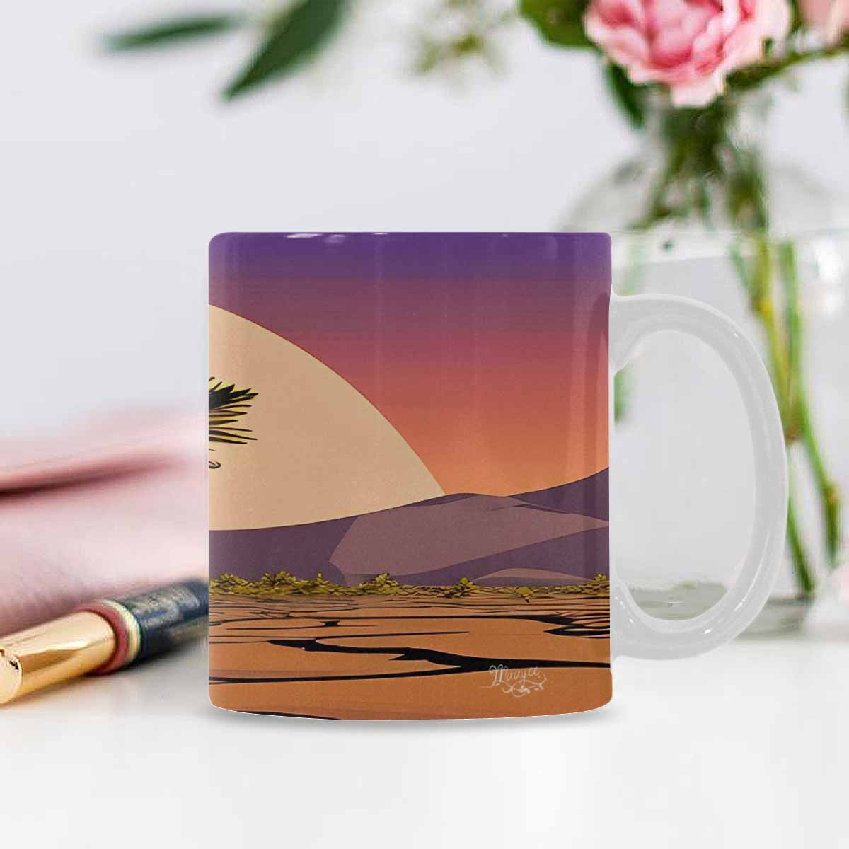 Coffee Mug, tea cup, desert scene, design 81