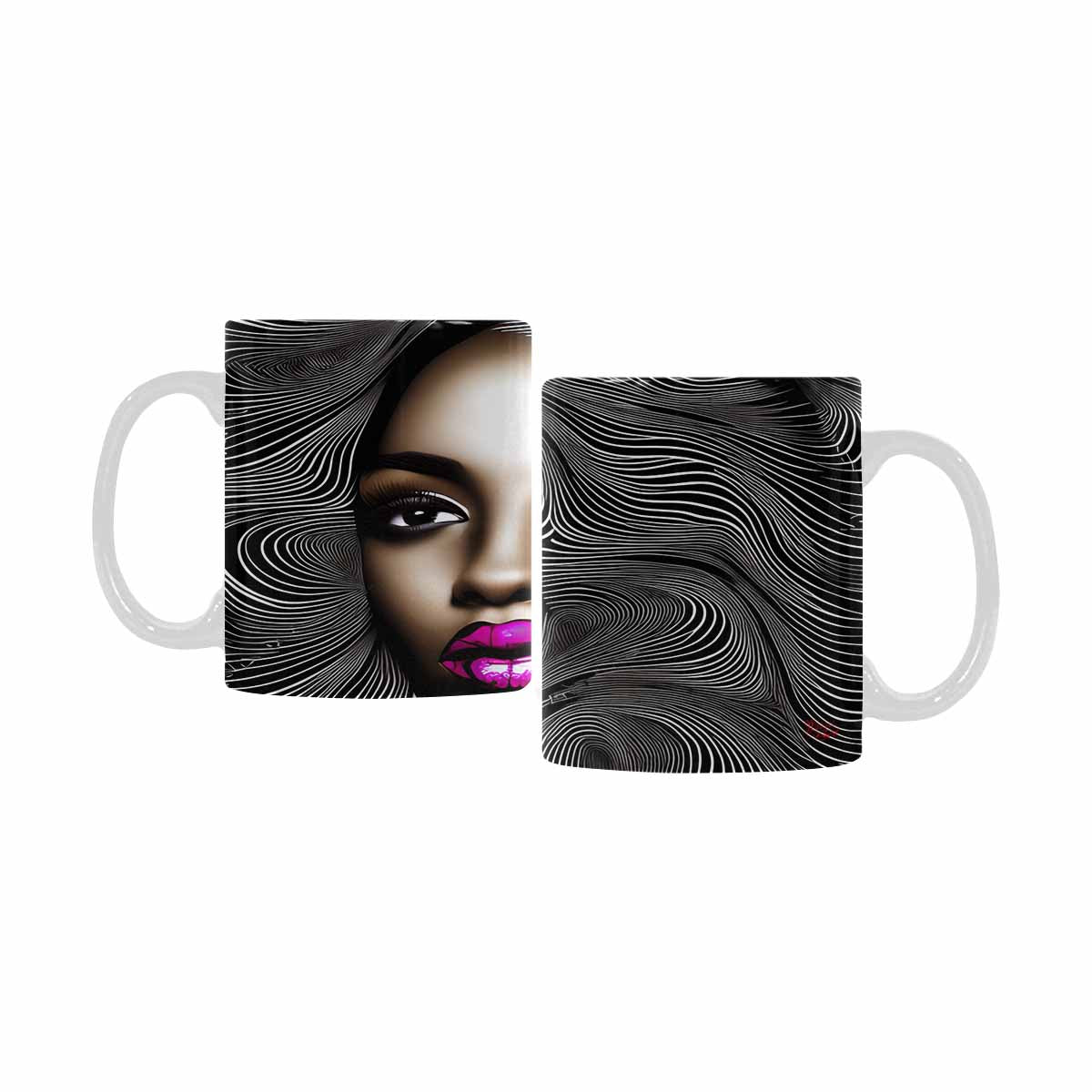 Quality Mug, coffee mug, tea cup, Black Faces, Set 1, design 69