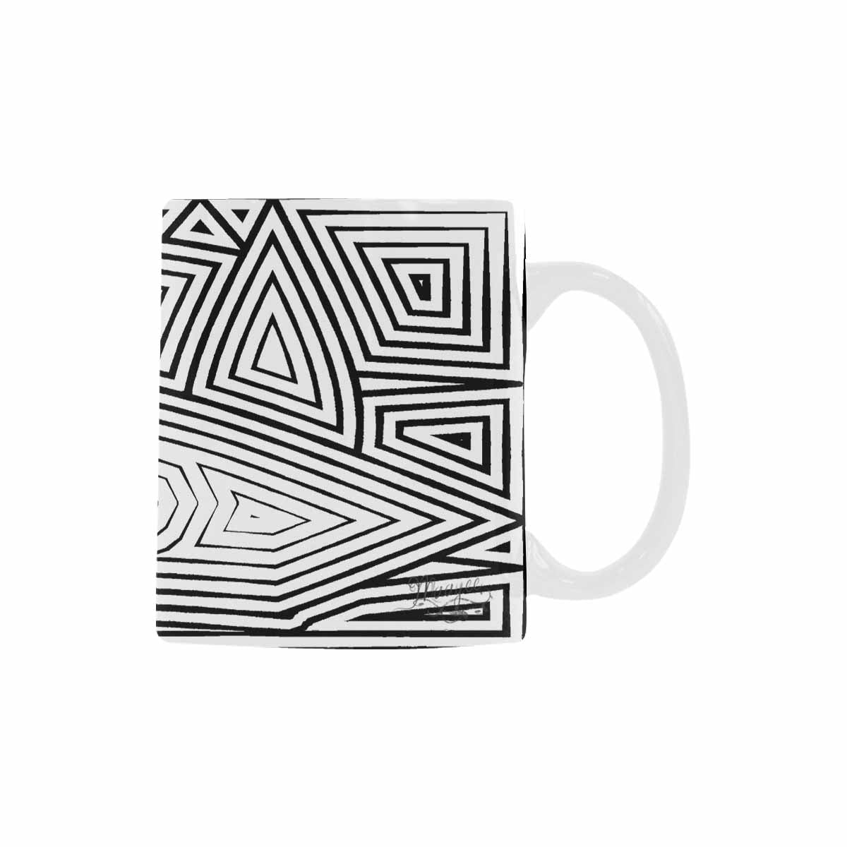 Quality Mug, coffee mug, tea cup, B & W Abstract, Set 1, design 129