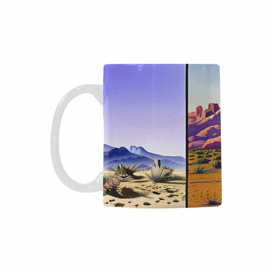 Coffee Mug, tea cup, desert scene, design 21