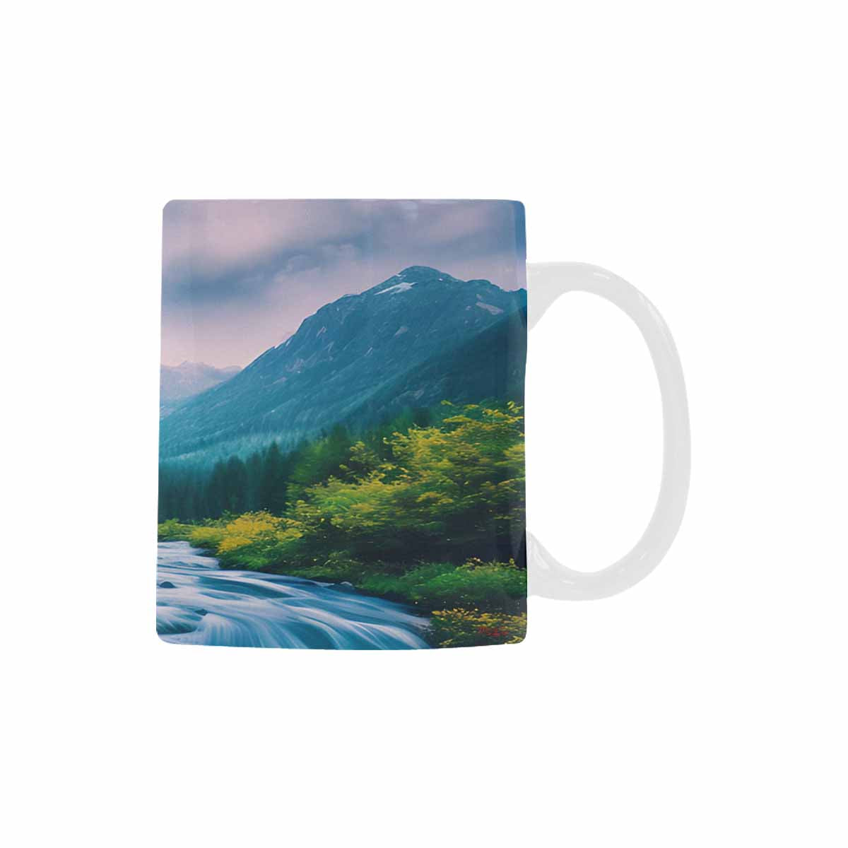 Rivers & Mountains Landscape mugs, set 1 design 28