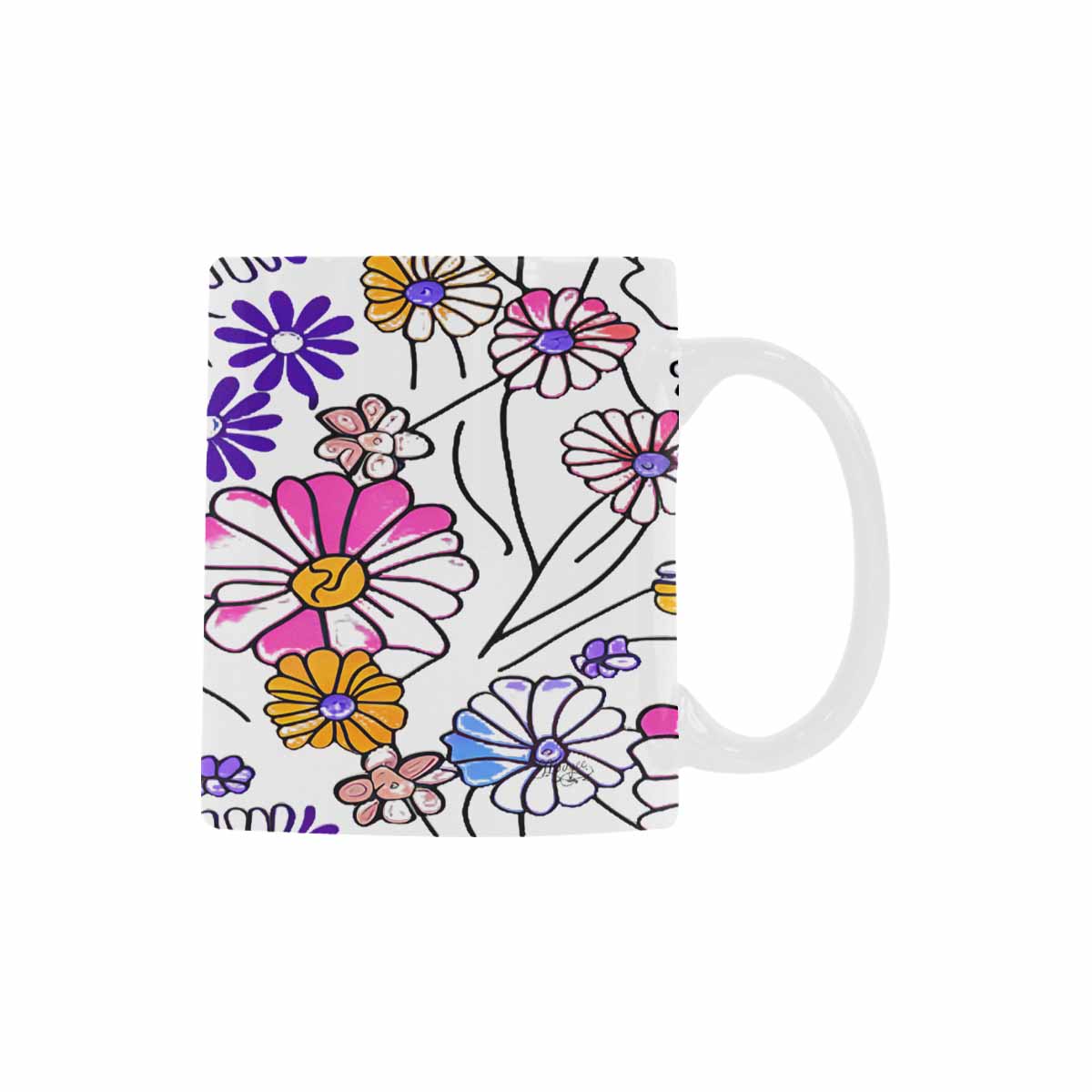 Quality Mug, coffee mug, tea cup, Set 1A, Mixed Floral design 3