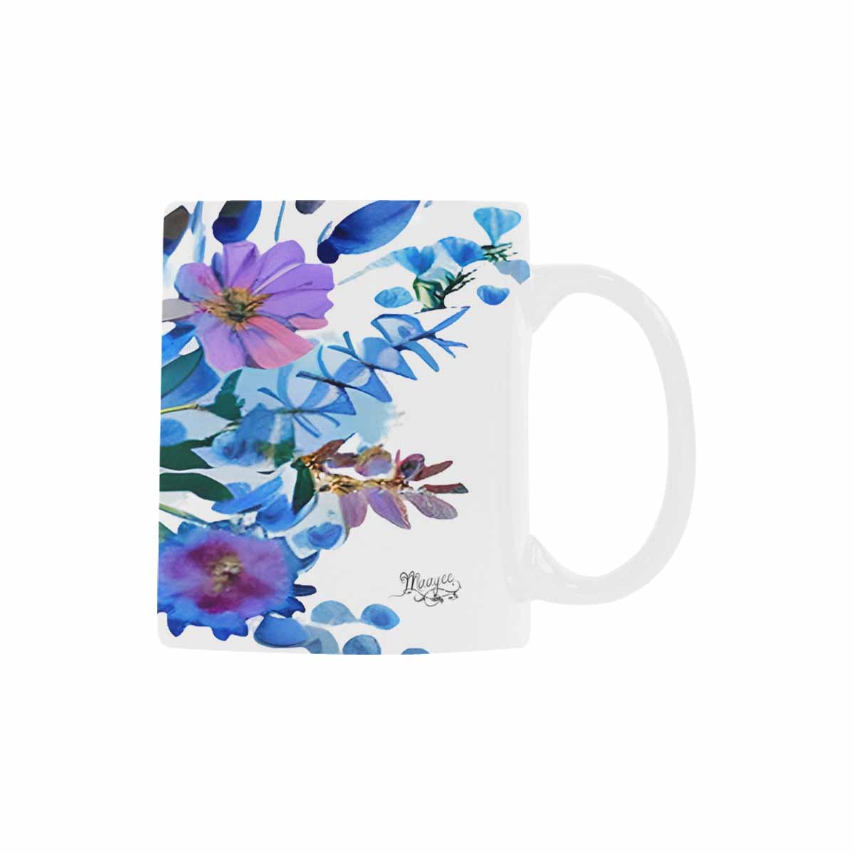 USA made Quality Mug, coffee mug, tea cup, Bright florals, Set 1A, Design 20