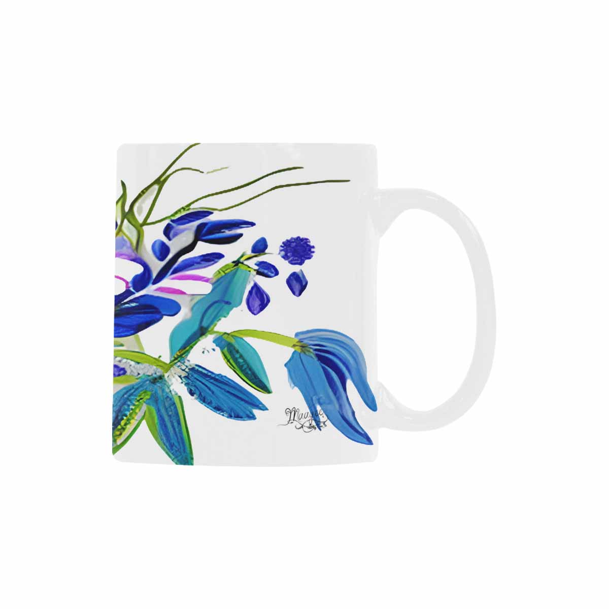 USA made Quality Mug, coffee mug, tea cup, Bright florals, Set 1A, Design 40