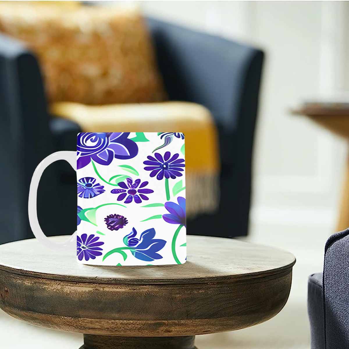 Quality Mug, coffee mug, tea cup, Bright florals, Set 1, Design 125