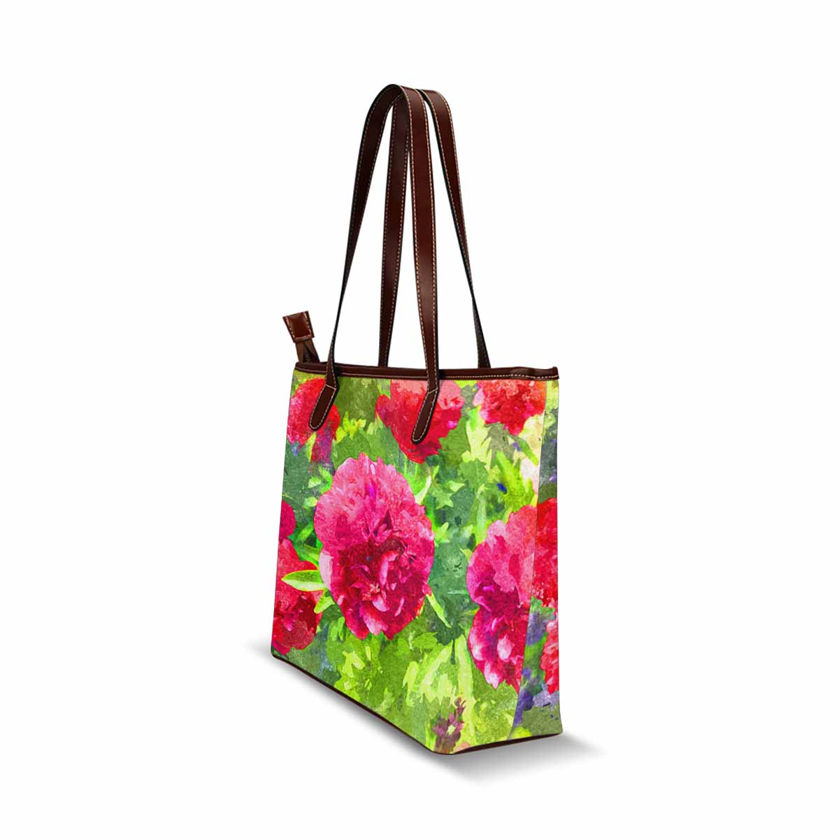 Classic Fabric handbag, watercolor floral, design 171