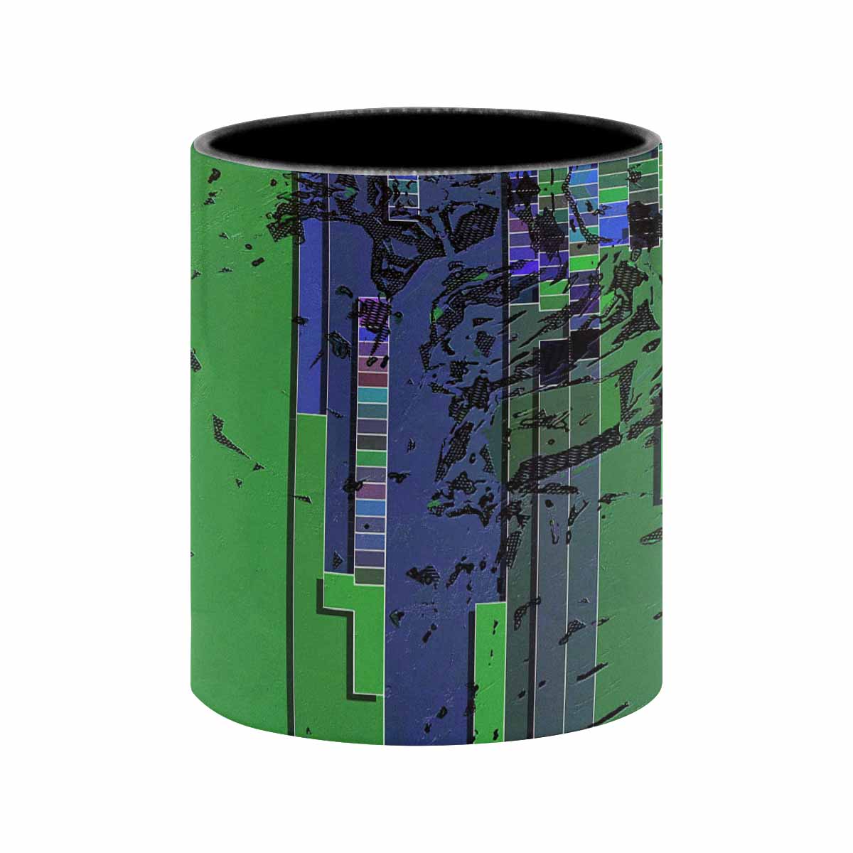 Coffee Mug, tea cup, black core, abstract, design 41