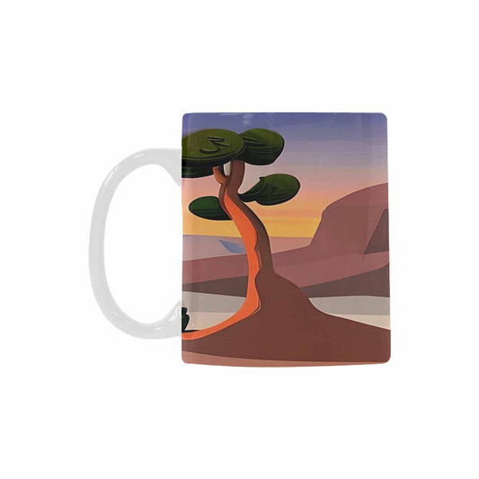 Coffee Mug, tea cup, desert scene, design 64