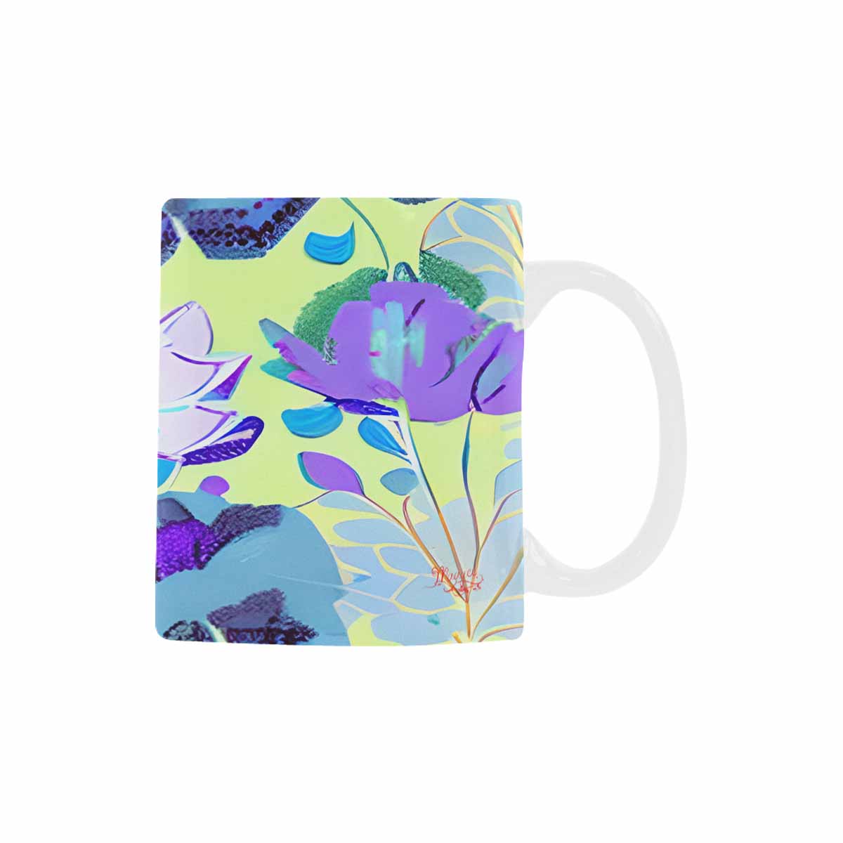 USA made Quality Mug, coffee mug, tea cup, Bright florals, Set 1, Design 159