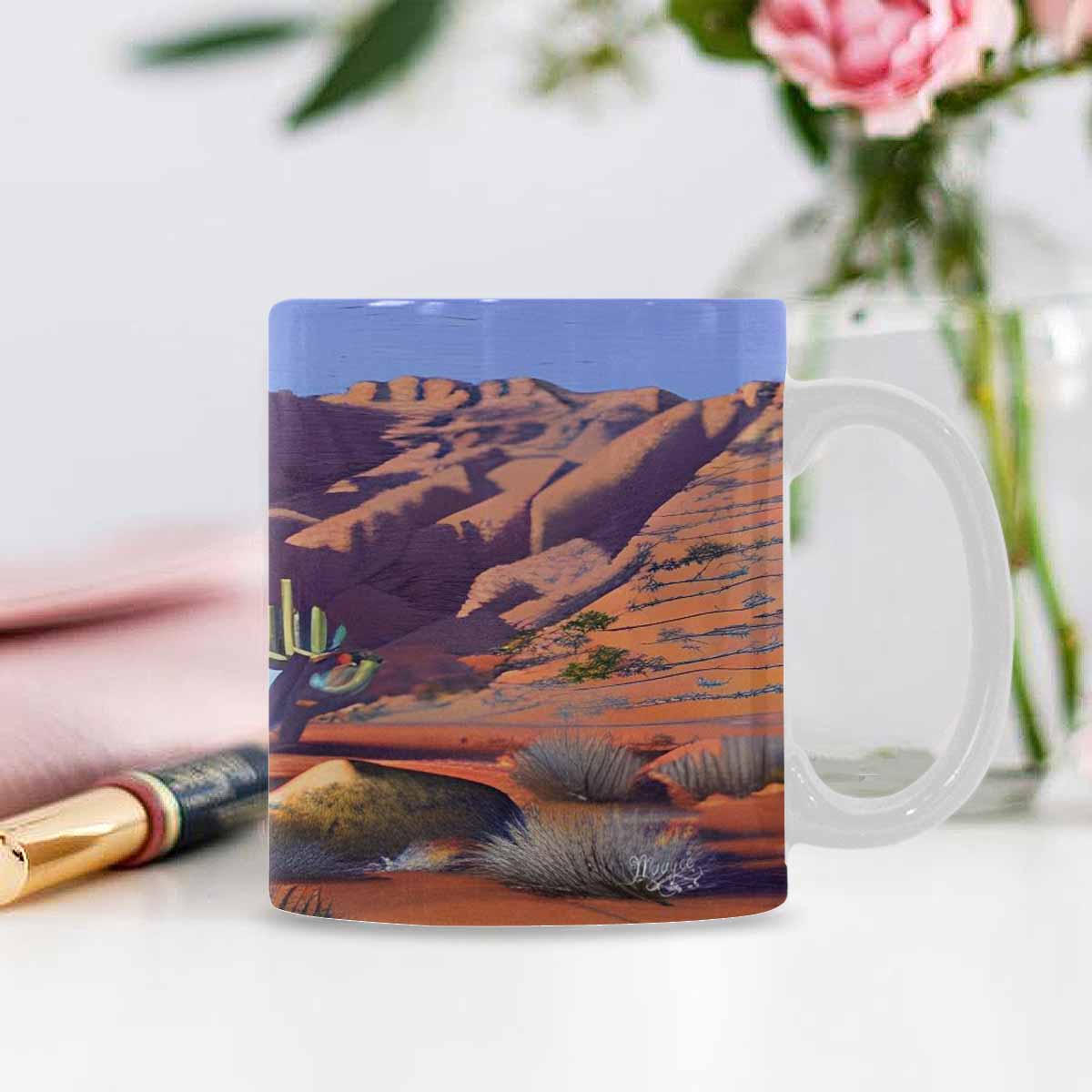 Coffee Mug, tea cup, desert scene, design 23