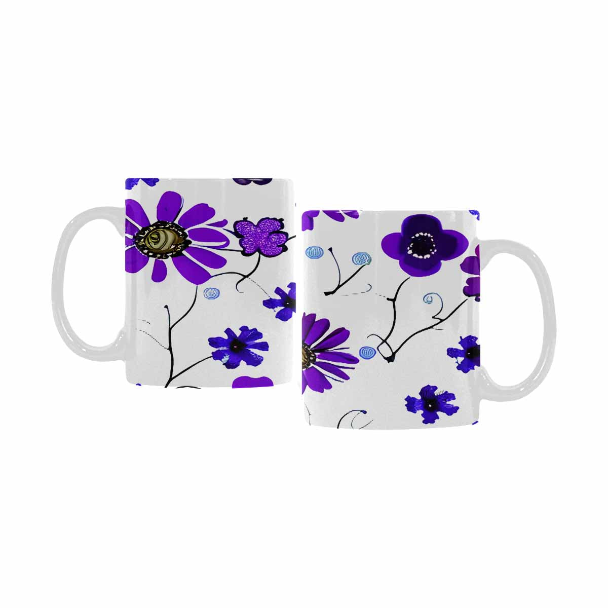 Quality Mug, coffee mug, tea cup, Bright florals, Set 1A, Design 137