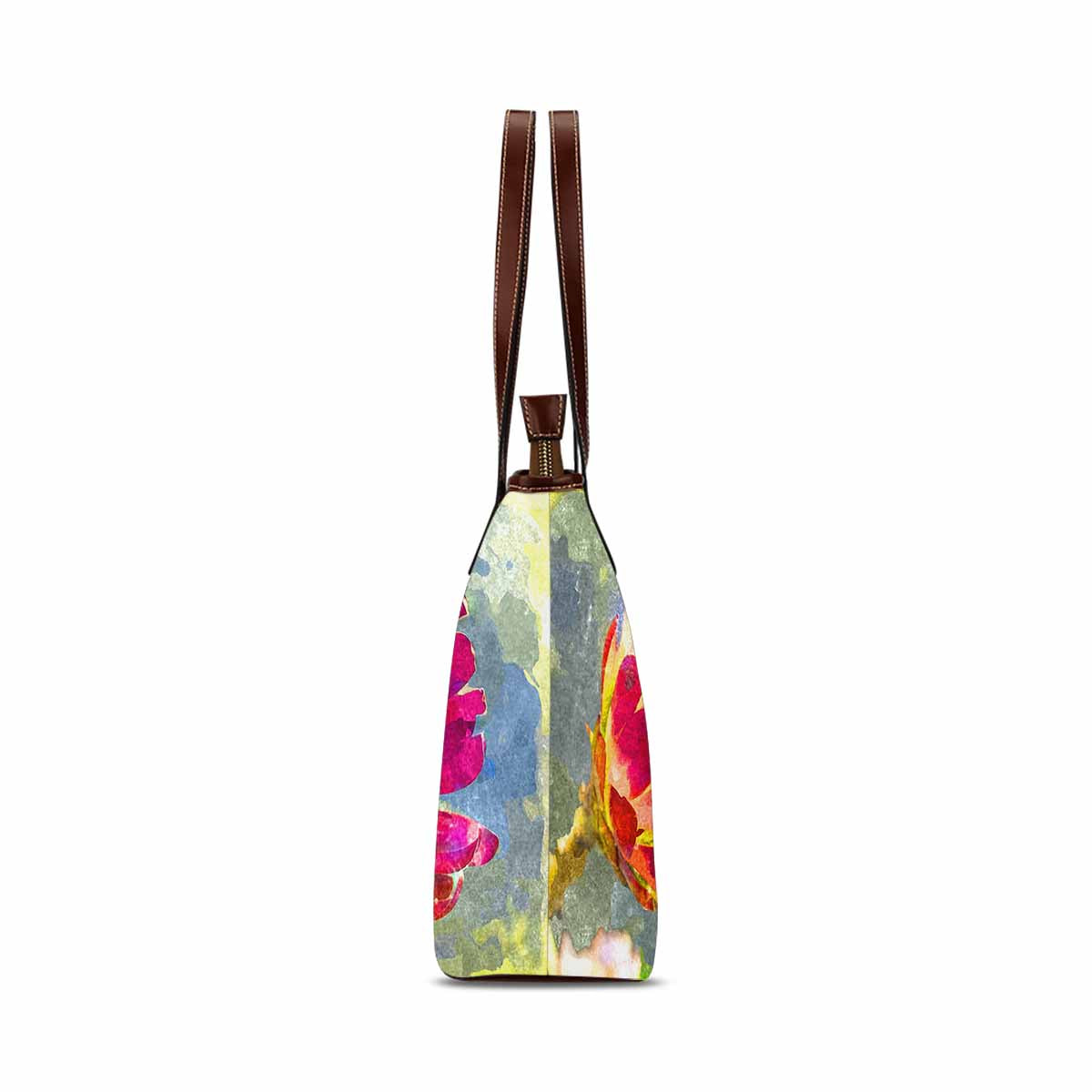 Classic Fabric handbag, watercolor floral, design 207