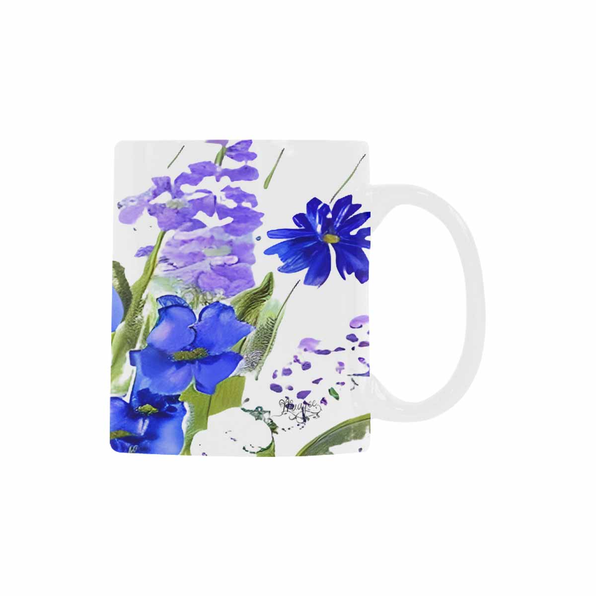 USA made Quality Mug, coffee mug, tea cup, Bright florals, Set 1A, Design 96