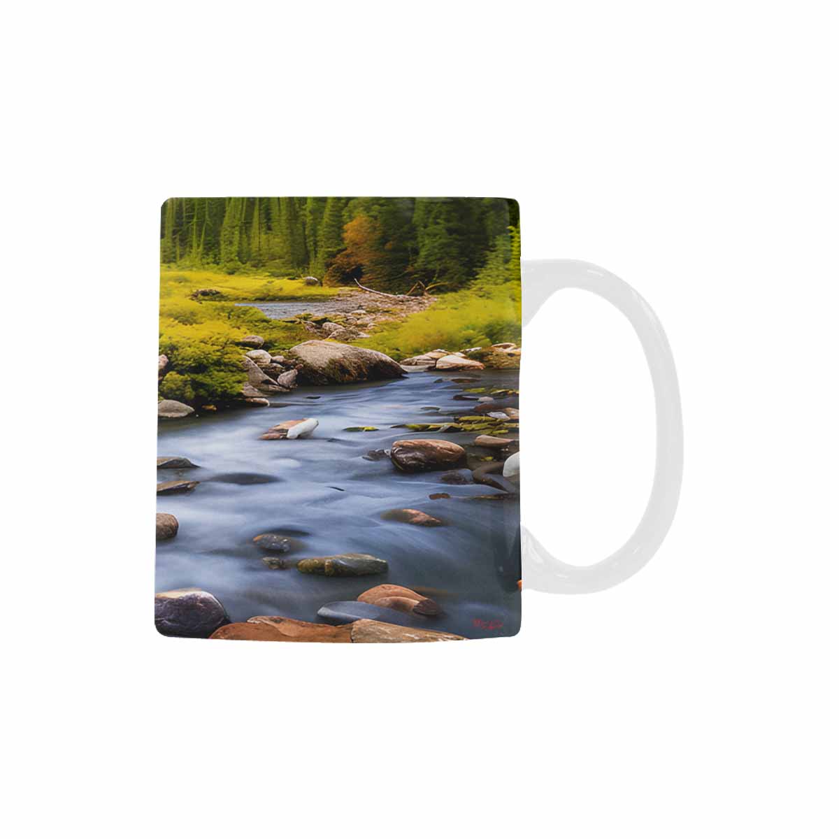 Rivers & Mountains Landscape mugs, set 1 design 4