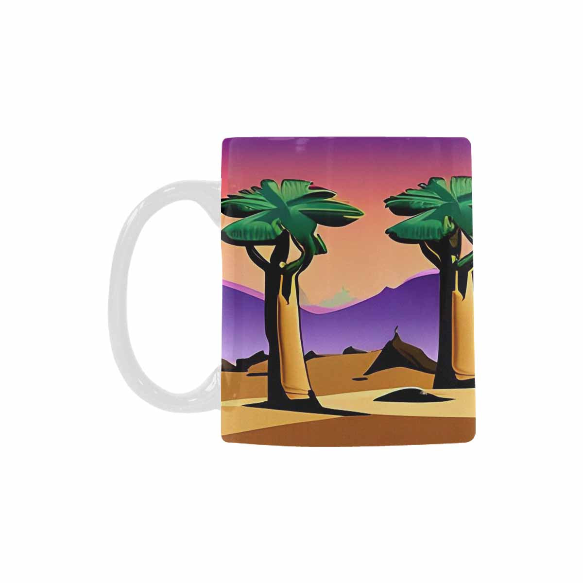 Coffee Mug, tea cup, desert scene, design 46