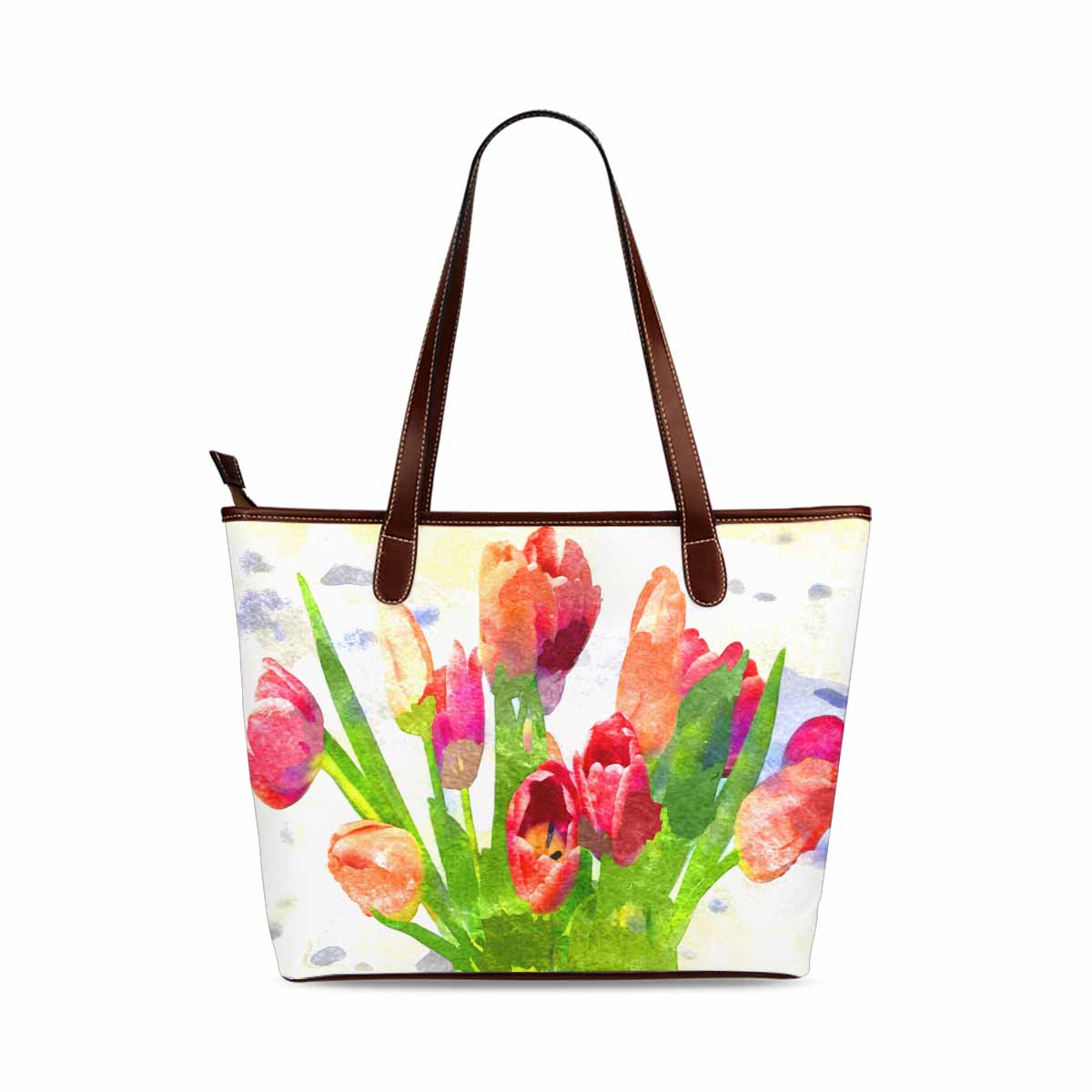 Classic Fabric handbag, watercolor floral, design 259
