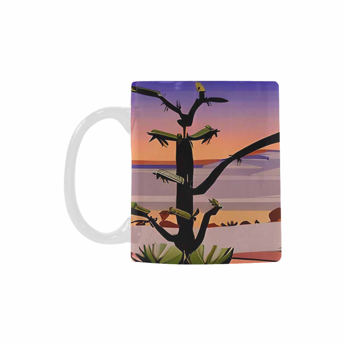 Coffee Mug, tea cup, desert scene, design 65