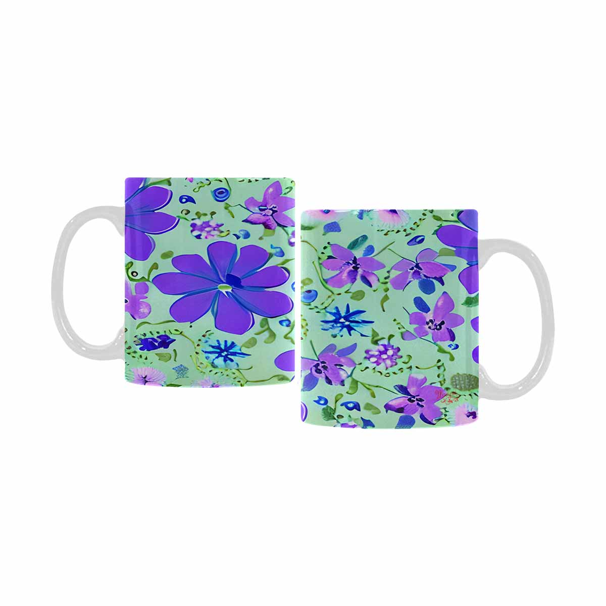 Quality Mug, coffee mug, tea cup, Bright florals, Set 1, Design 121