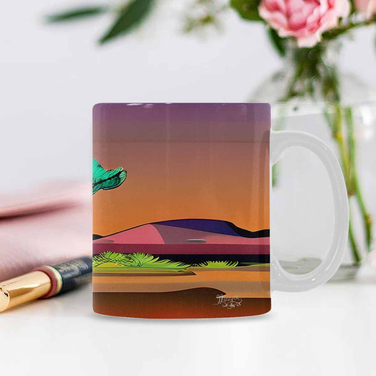 Coffee Mug, tea cup, desert scene, design 88