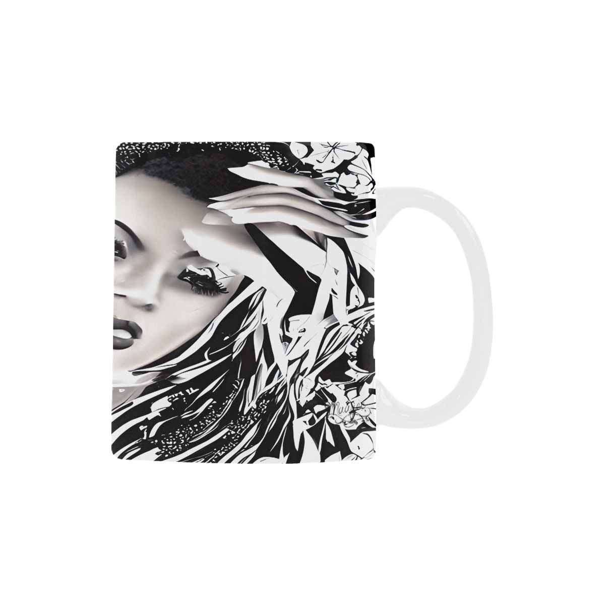 USA, Color Coffee Mug, tea cup, caucasian Face, design 18