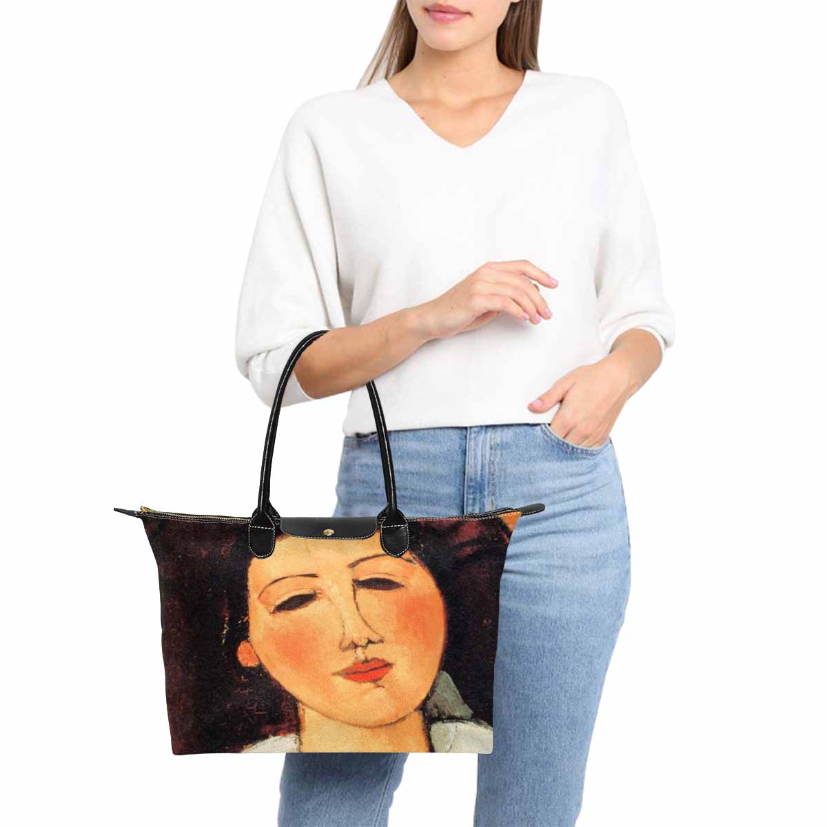 Classic handbag, Modigliani design, choice of 2 colors, Jacques Lipchitz and his woman version 1 & 2