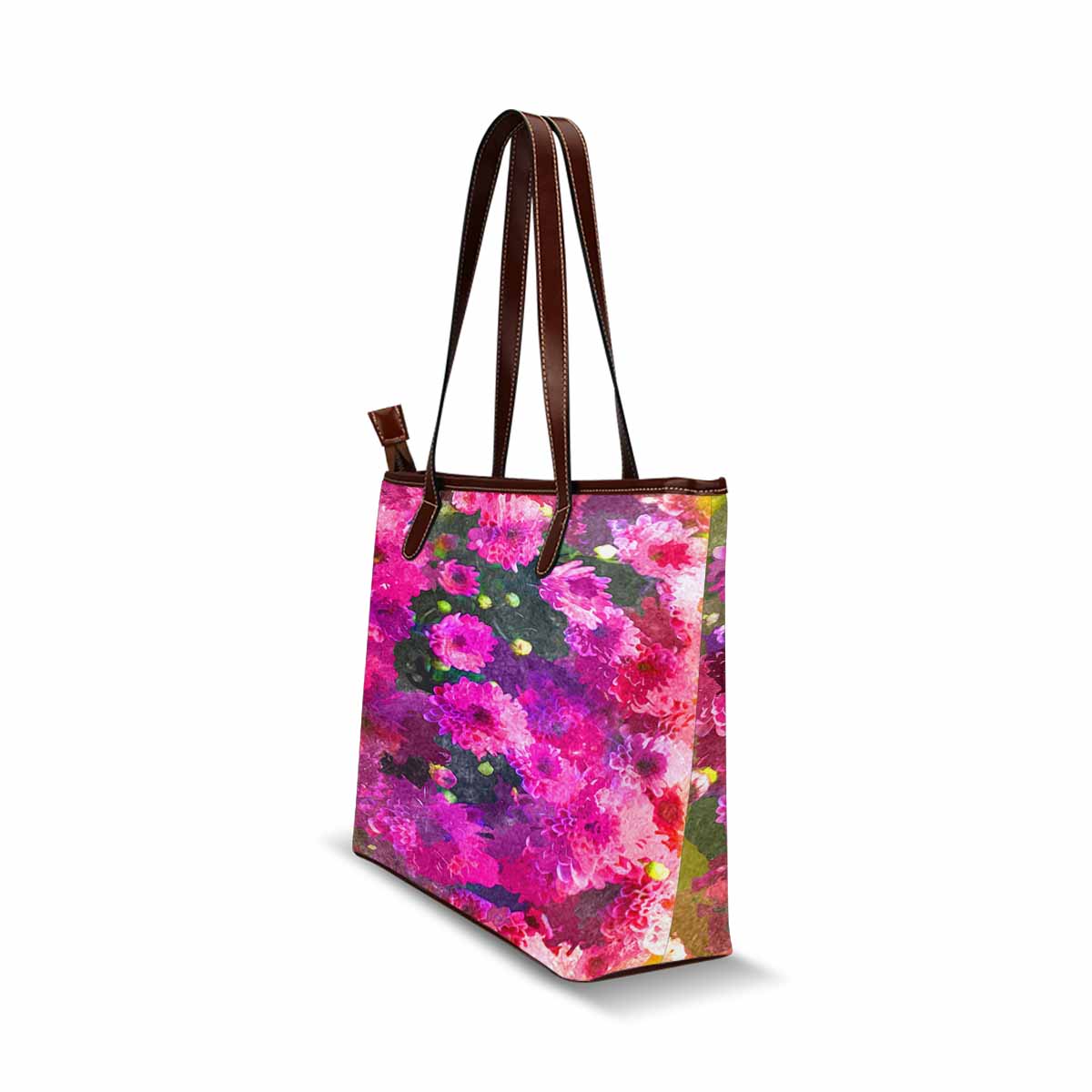 Classic Fabric handbag, watercolor floral, design 238
