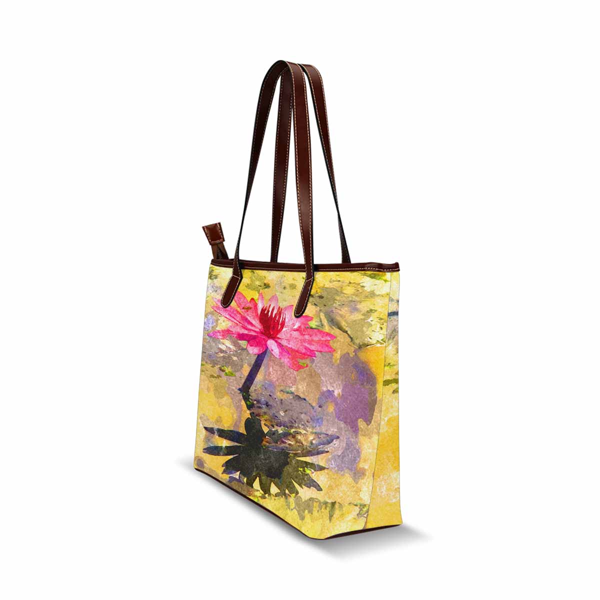 Classic Fabric handbag, watercolor floral, design 199