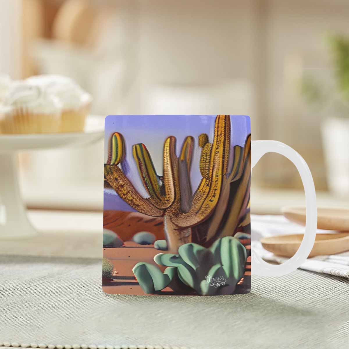 Coffee Mug, tea cup, desert scene, design 24