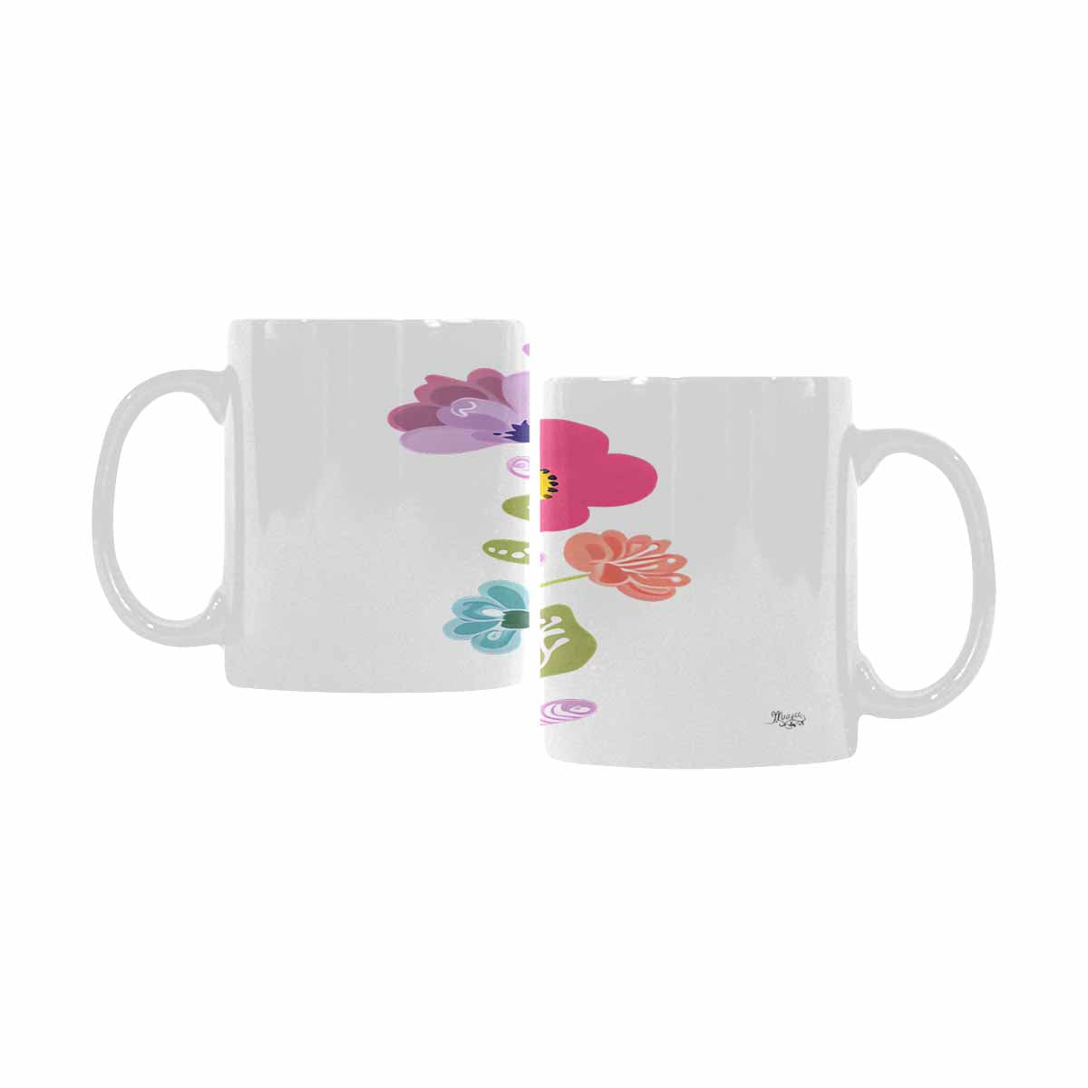 Quality Mug, coffee mug, tea cup, Bright florals, Set 2, design 53