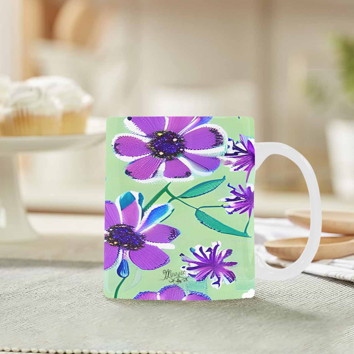 Quality Mug, coffee mug, tea cup, Bright florals, Set 1, Design 143