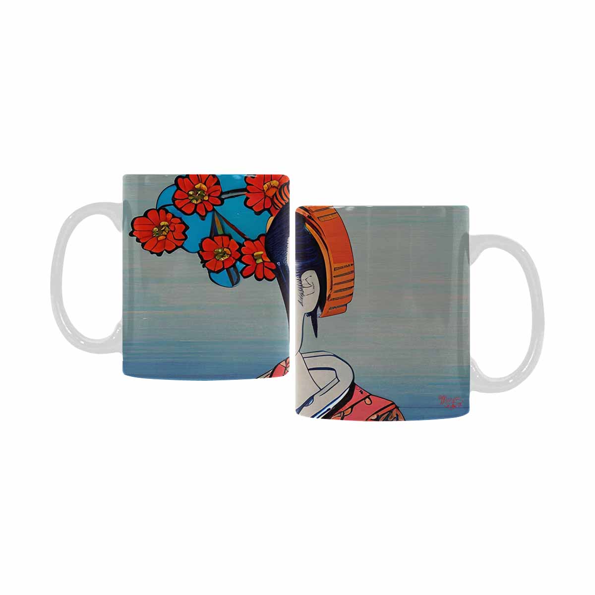 Quality Mug, coffee mug, tea cup, Asian Faces, Design 35