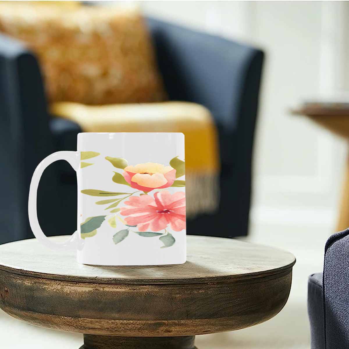 Quality Mug, coffee mug, tea cup, Bright florals, Set 2, design 42