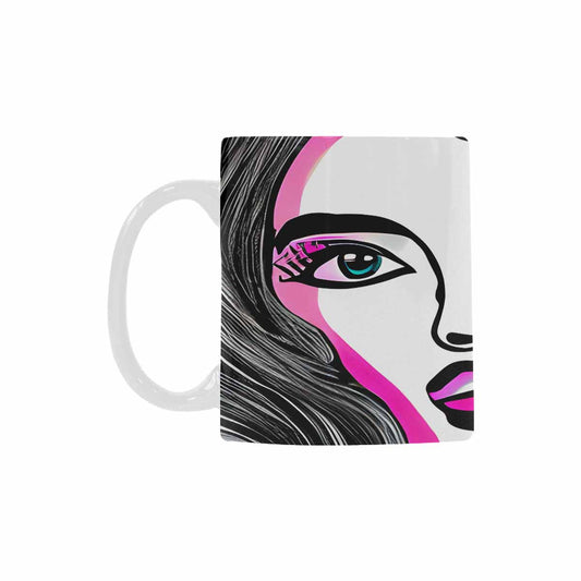 Coffee Mug, tea cup,caucasian Face, design 47