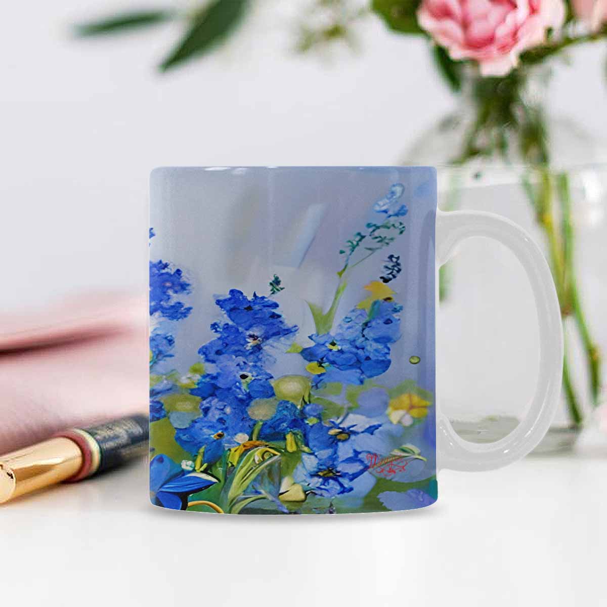 Quality Mug, coffee mug, tea cup, Bright florals, Set 1, Design 93