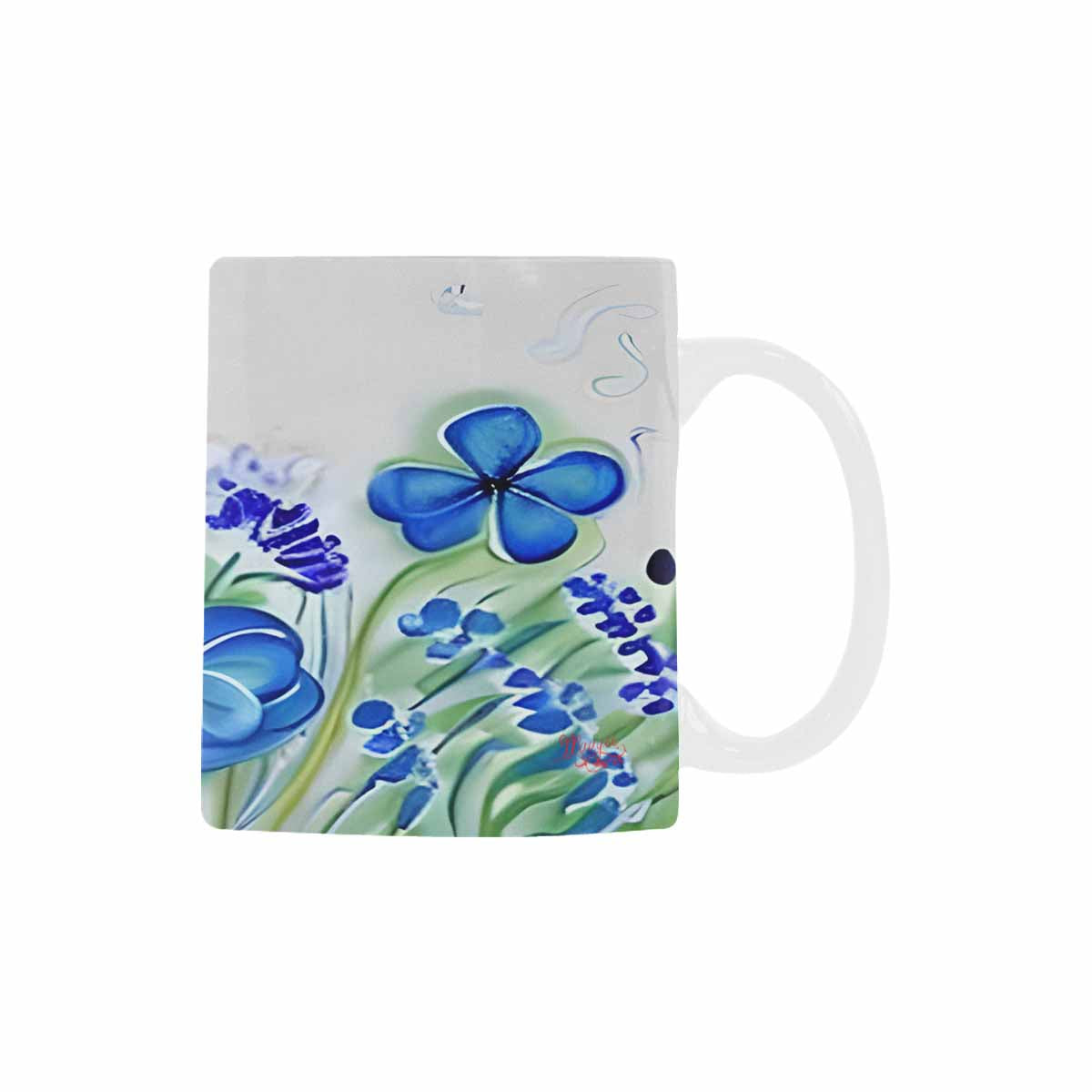 USA made Quality Mug, coffee mug, tea cup, Bright florals, Set 1, Design 78