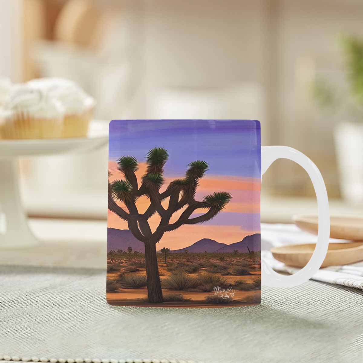 Coffee Mug, tea cup, desert scene, design 1