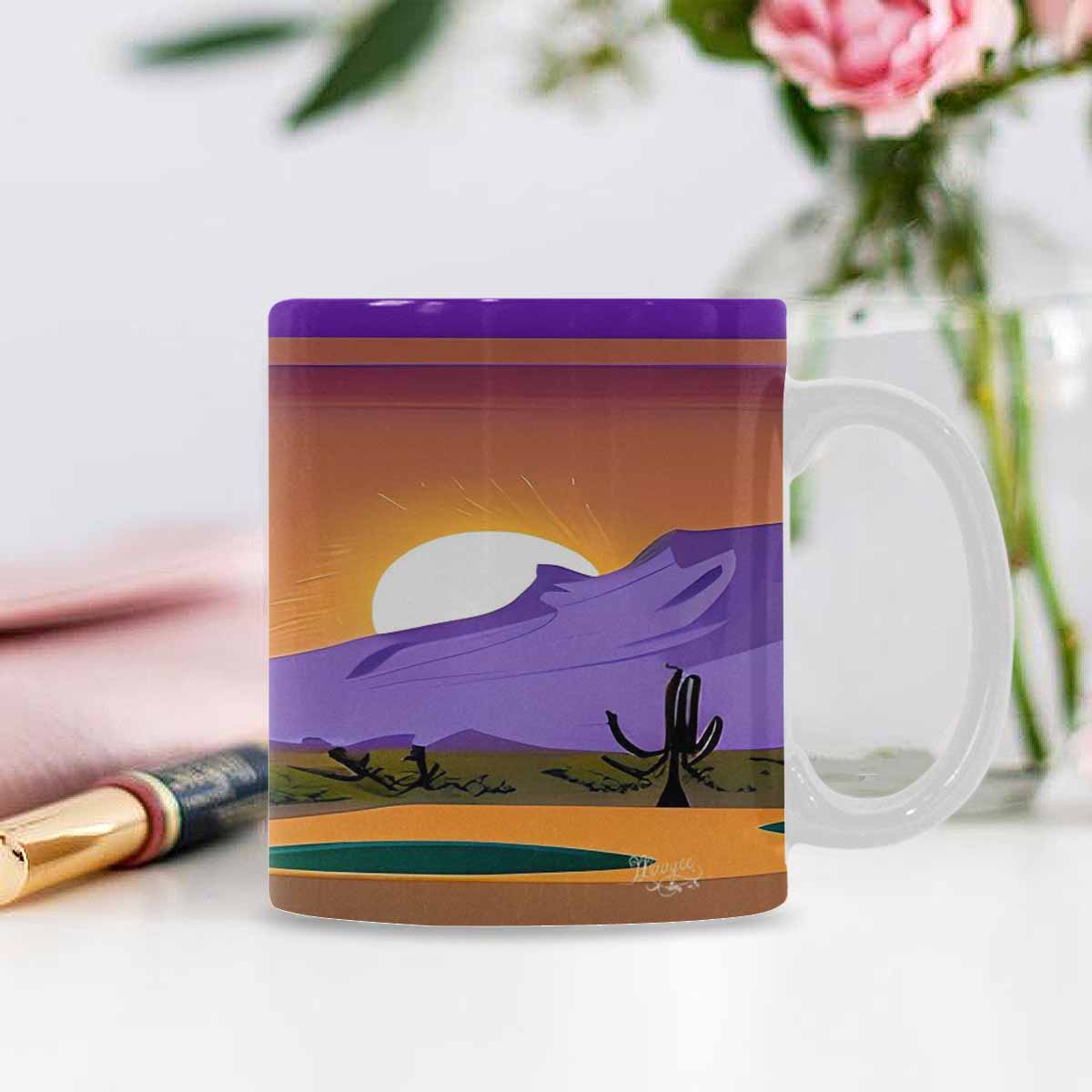 Coffee Mug, tea cup, desert scene, design 95