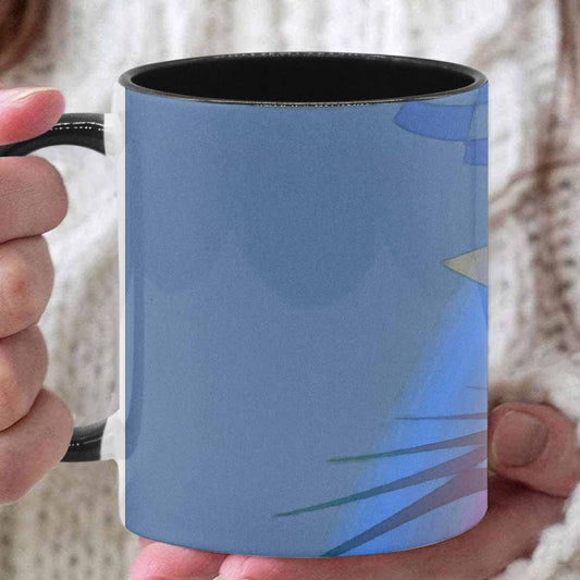 Coffee Mug, tea cup, black core, abstract, design 35