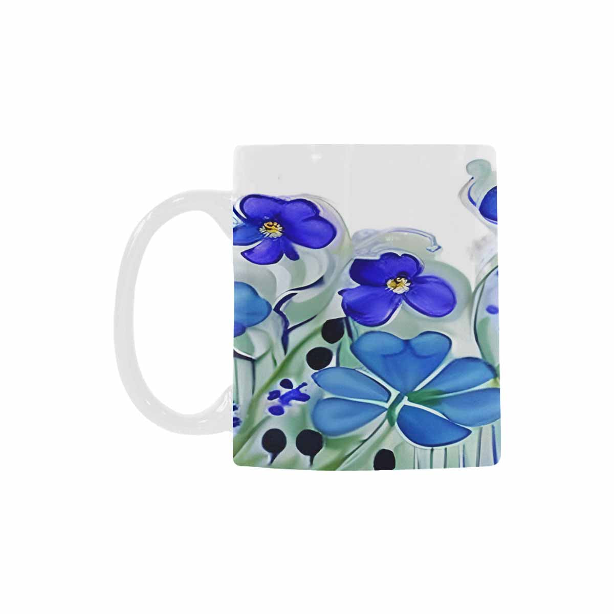 USA made Quality Mug, coffee mug, tea cup, Bright florals, Set 1A, Design 78