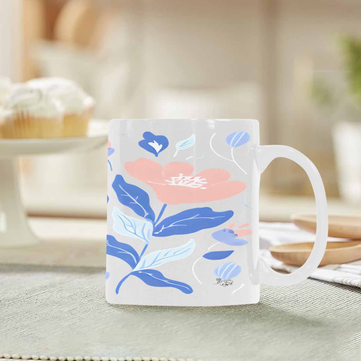 Quality Mug, coffee mug, tea cup, Bright florals, Set 2, design 7