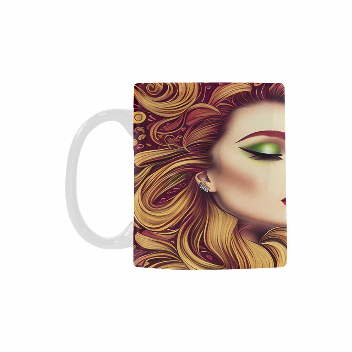 Coffee Mug, tea cup,caucasian Face, design 12