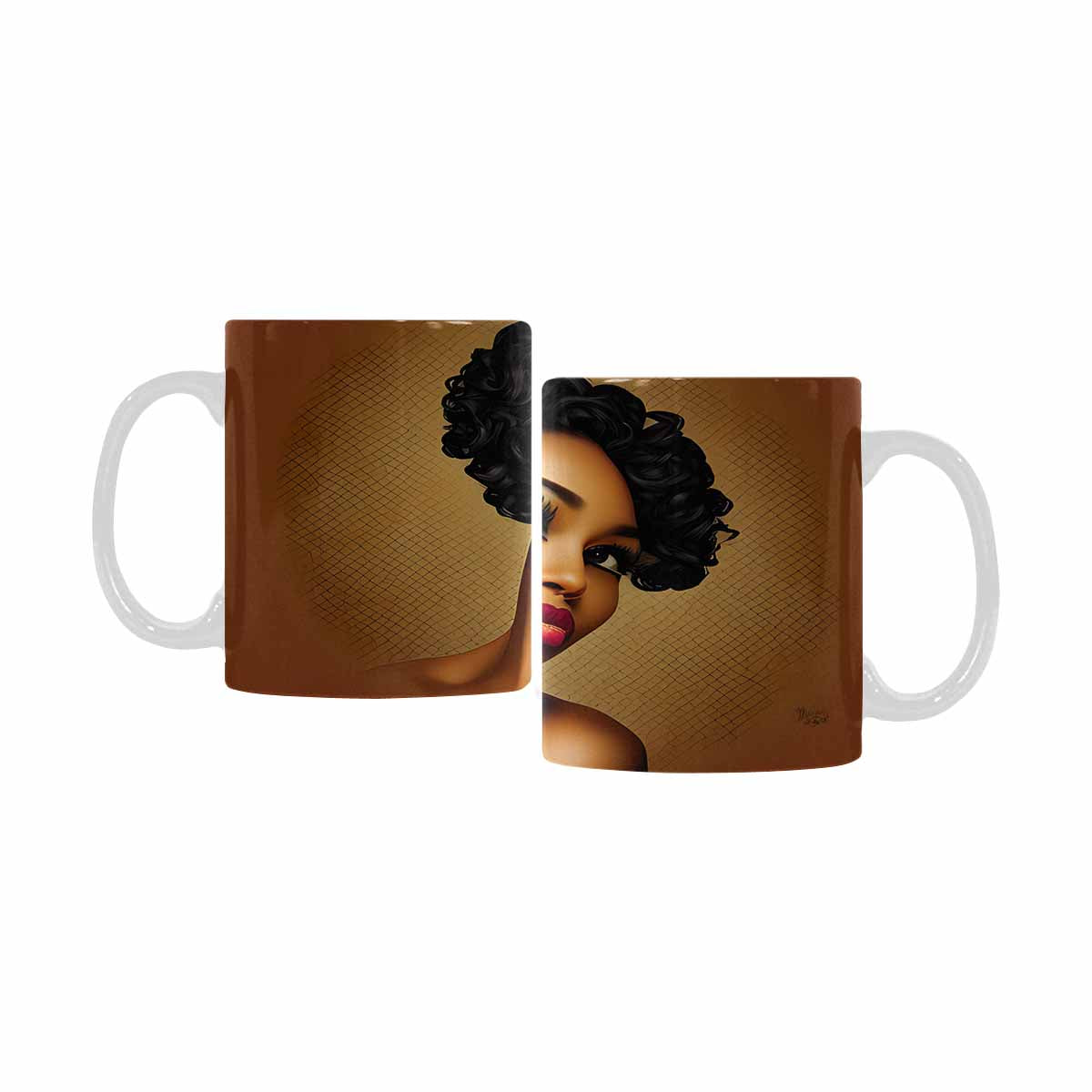 Quality Mug, coffee mug, tea cup, Black Faces, Set 1, design 17